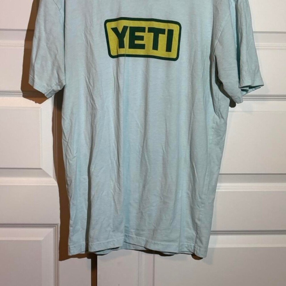 Yeti blue cotton & polyester t-shirt in XL #outdoor #hiking